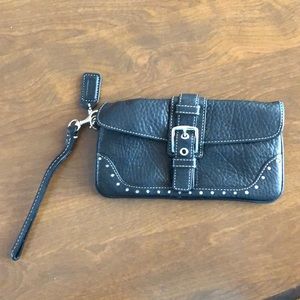 Black coach wristlet